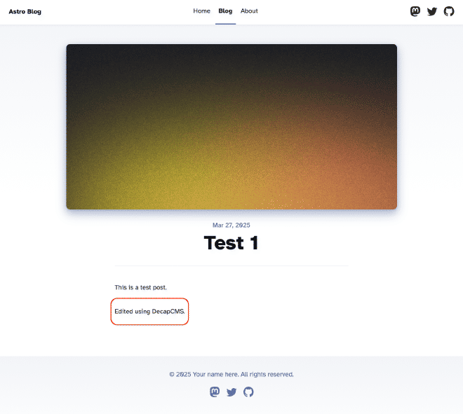 blog test